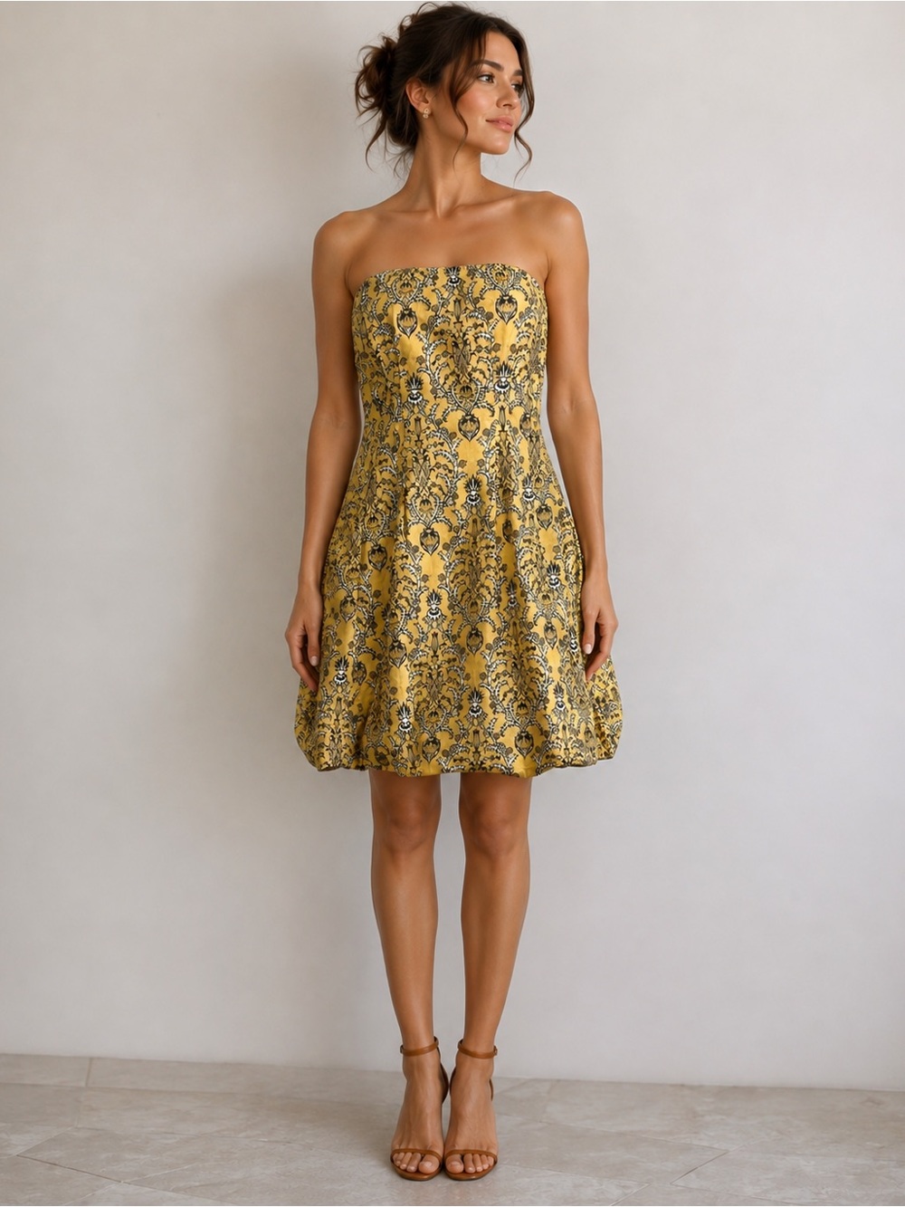 Plenty by Tracy Reese Anthropologie Strapless Printed Mini Dress Size 6